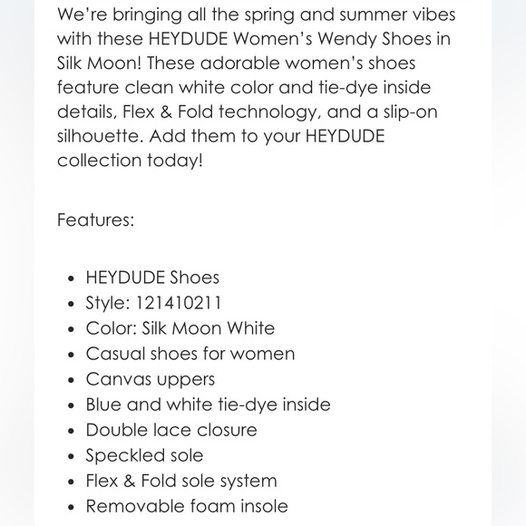 NWT Hey Dude Wendy in Silk Moon - Picture 14 of 14